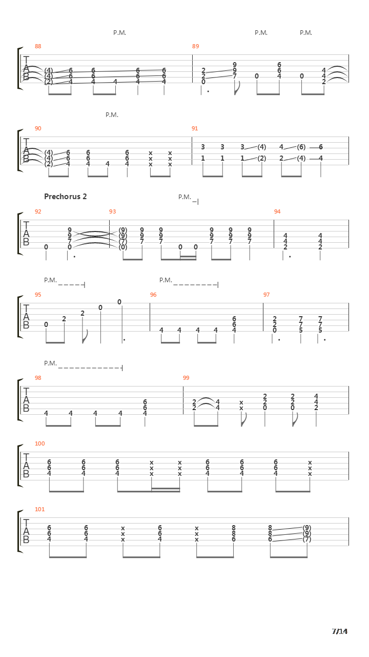 Seven Rings In Hand吉他谱