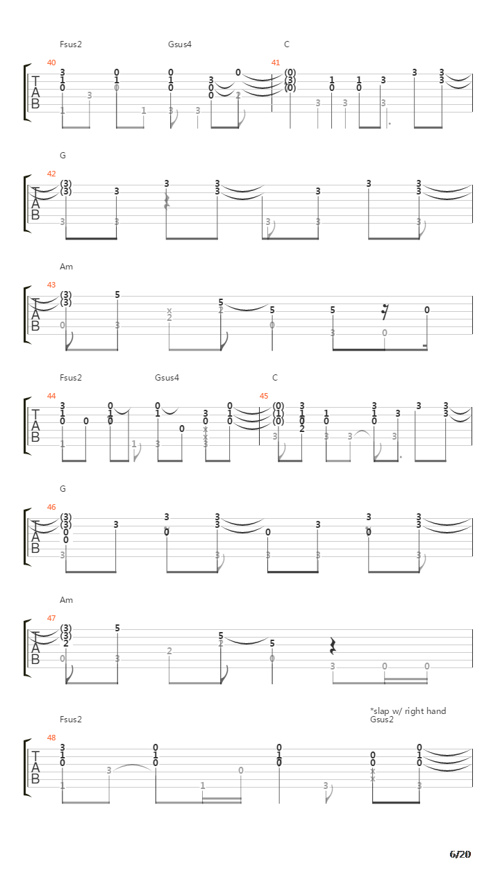 Time After Time (Fingerstyle)吉他谱