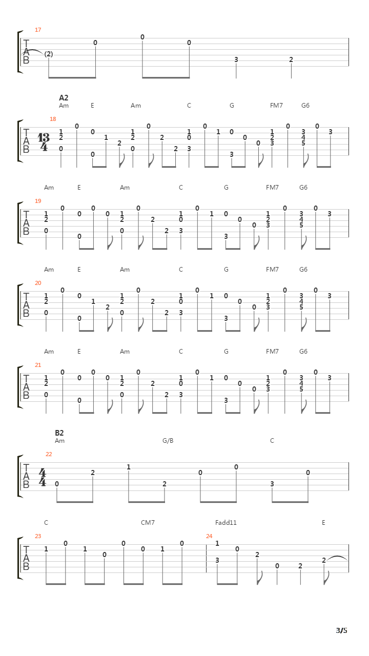 Andromeda Sunrise吉他谱