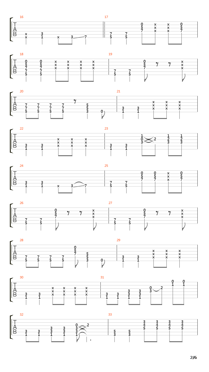 Volcano吉他谱