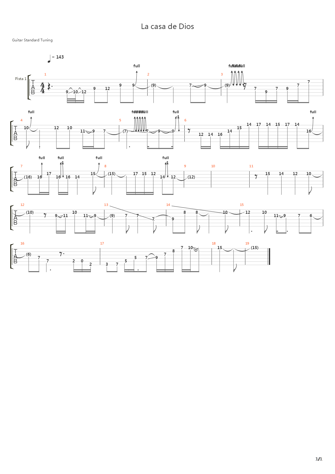 La Casa De Dios ,Original吉他谱