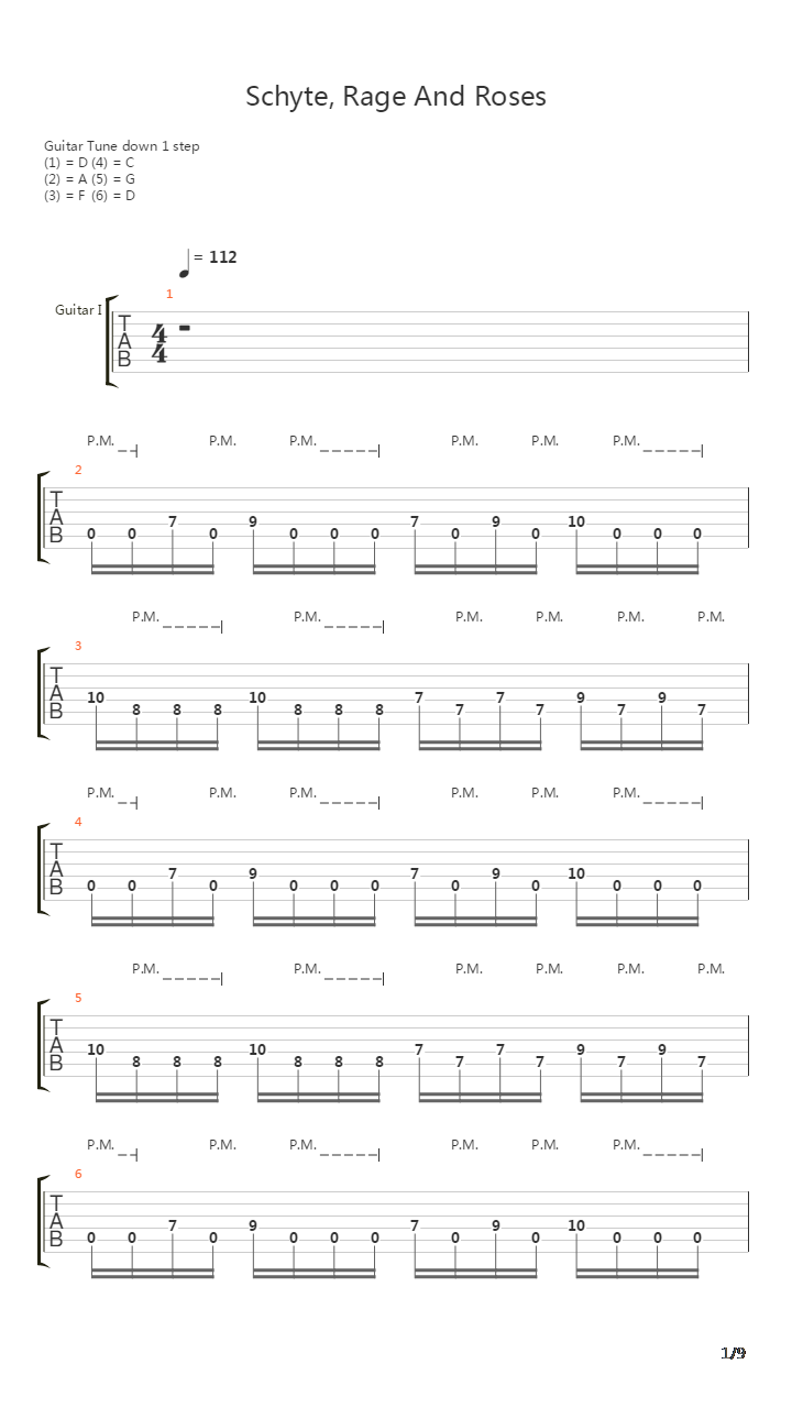 Scythe, Rage And Roses吉他谱