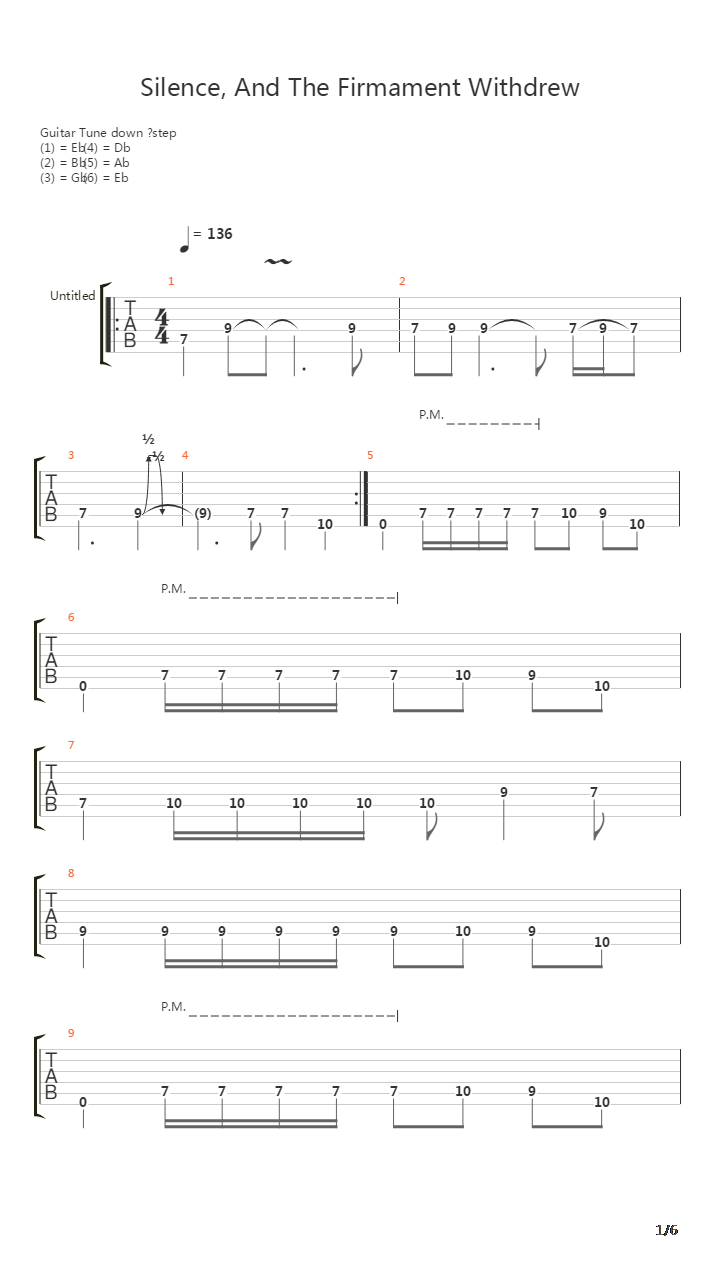 Silence, And The Firmament Withdrew吉他谱