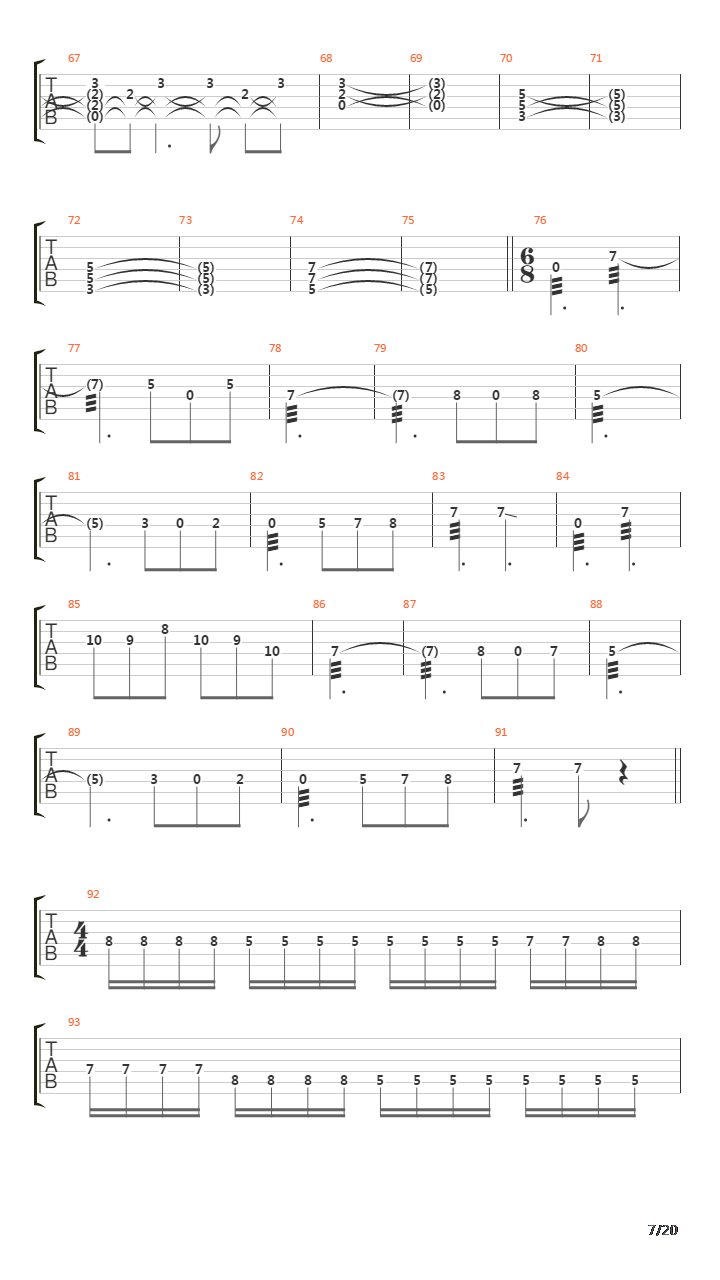 The Emptiness From Which I Fed吉他谱