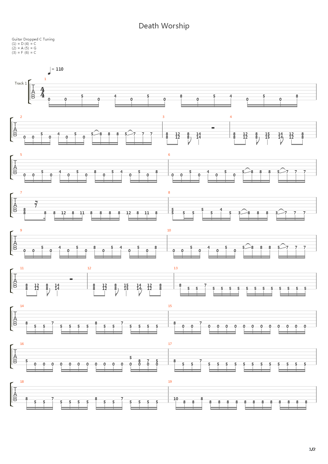 Death Worship吉他谱