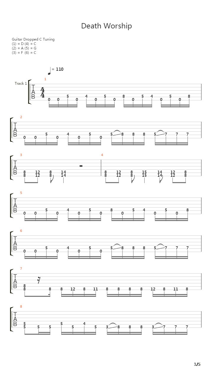 Death Worship吉他谱