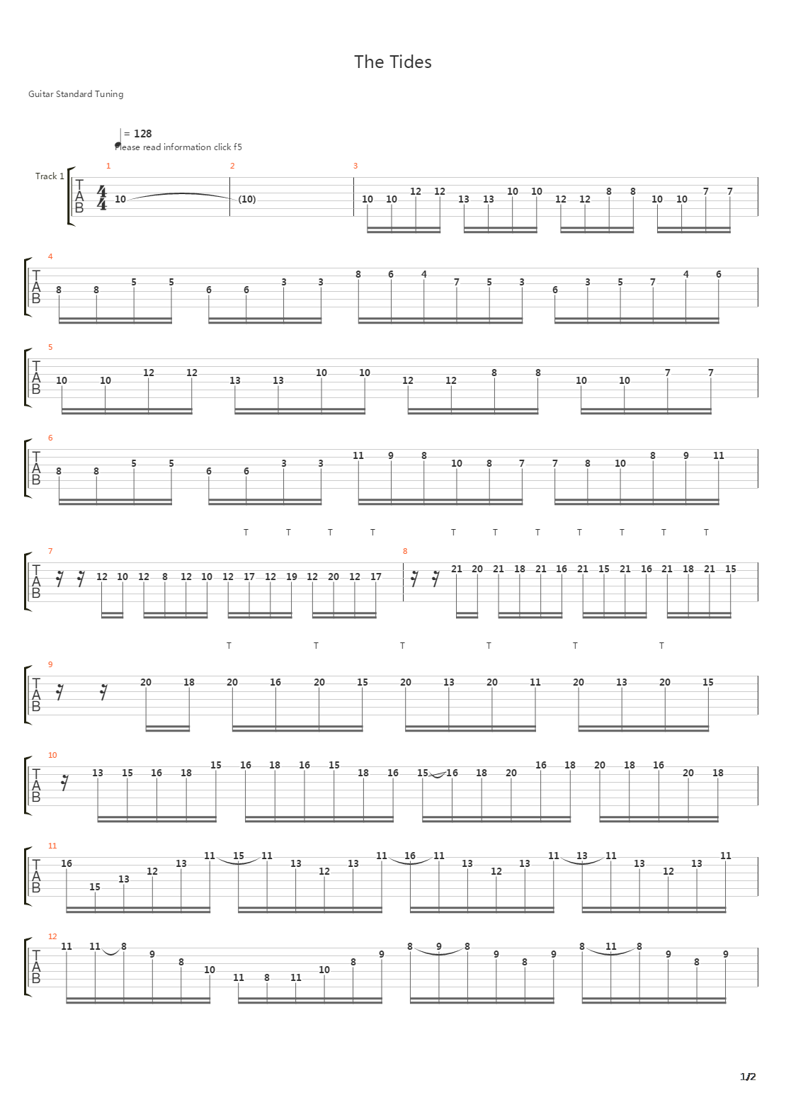 The Tides Solo吉他谱
