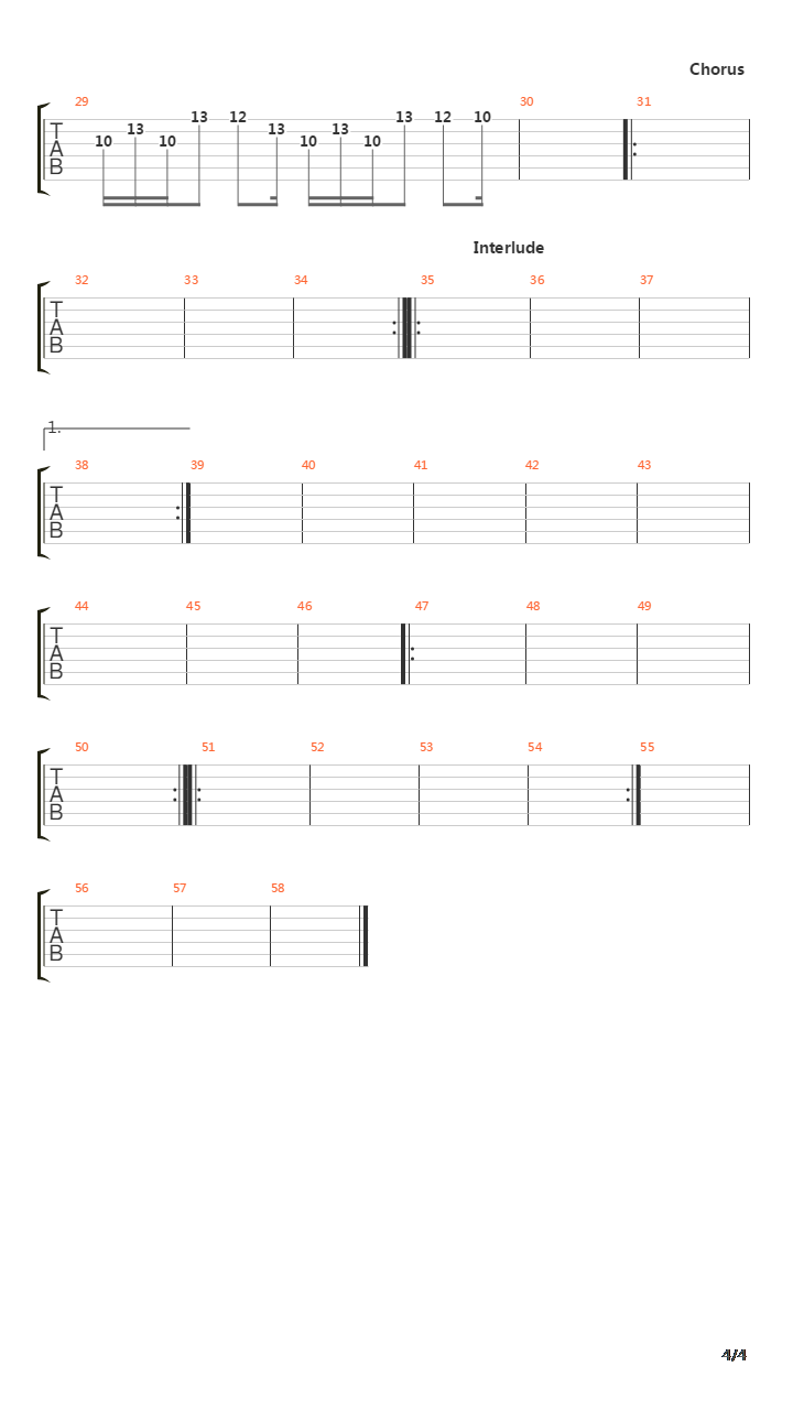 Falling Behind吉他谱