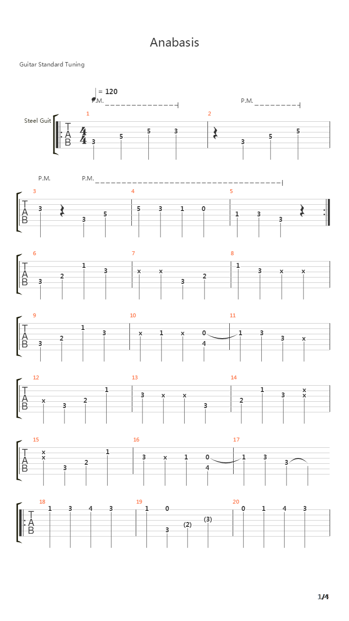 Anabasis (Soymartino Figerstyle Cover)吉他谱