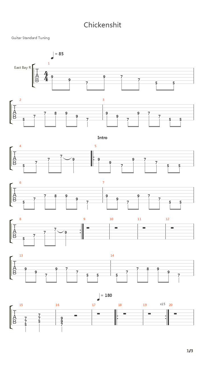 Chickenshit Conformist吉他谱