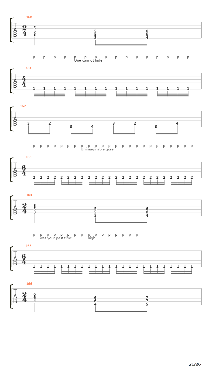 Forgotten Past吉他谱