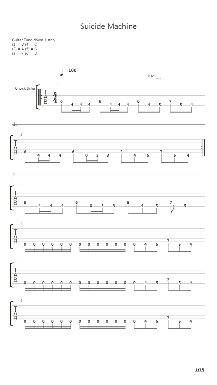 Suicide Machine Full吉他谱