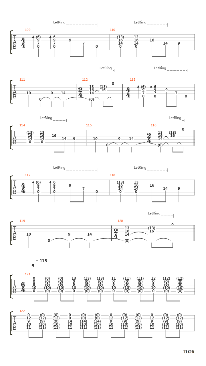 Abscission吉他谱