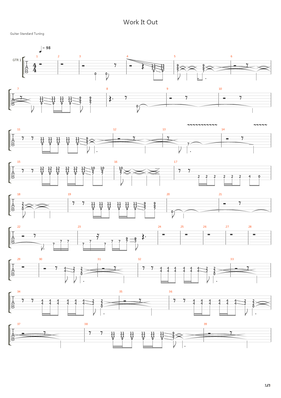 Work It Out吉他谱