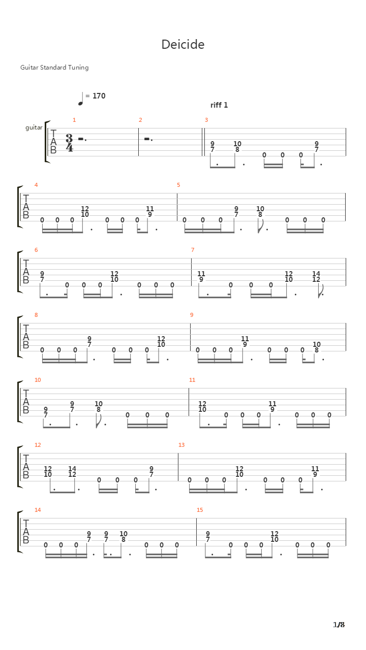 Deicide吉他谱