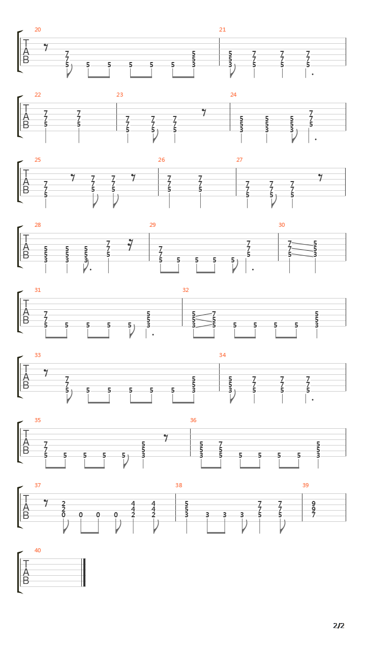 Denver吉他谱