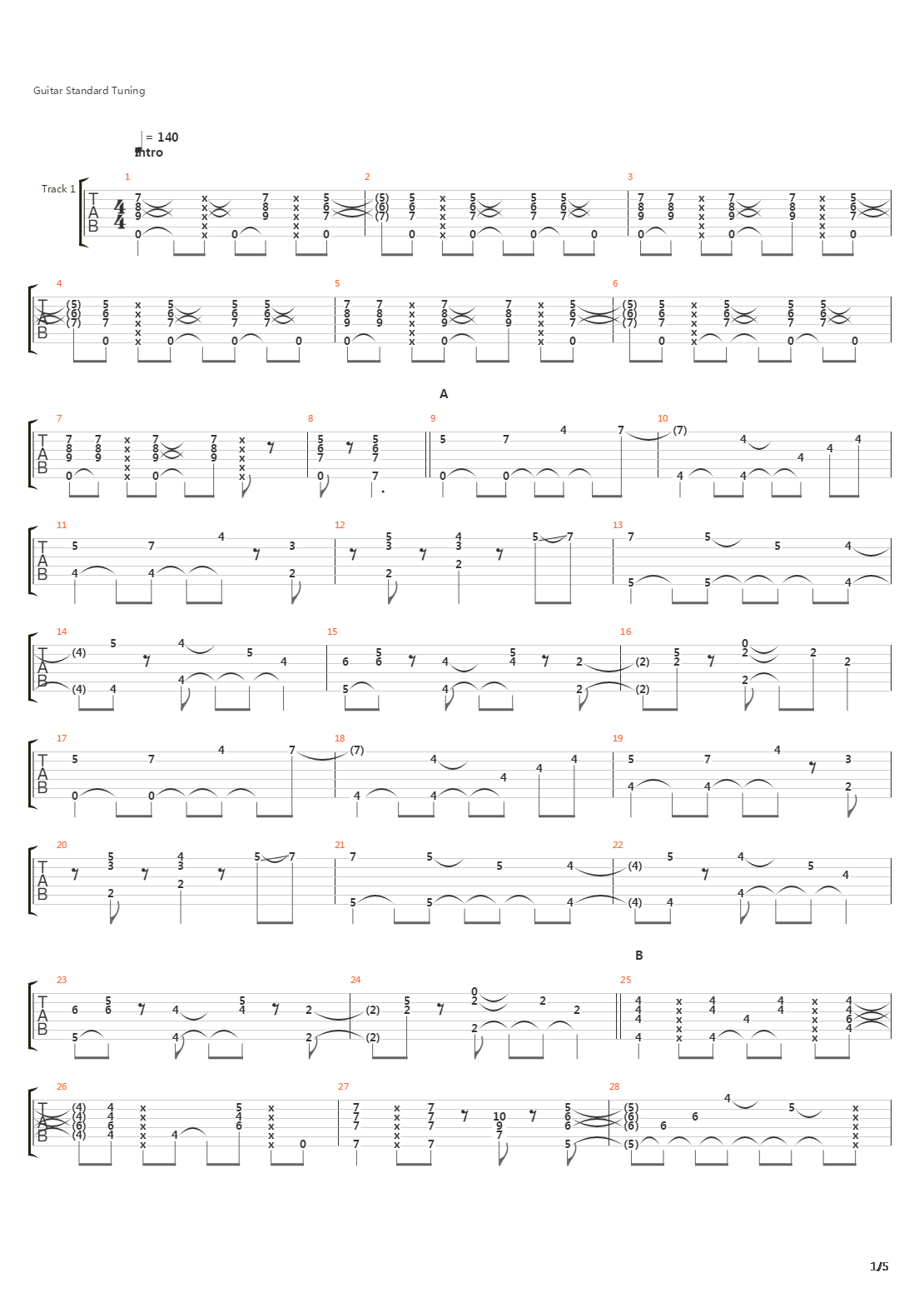 Orange吉他谱