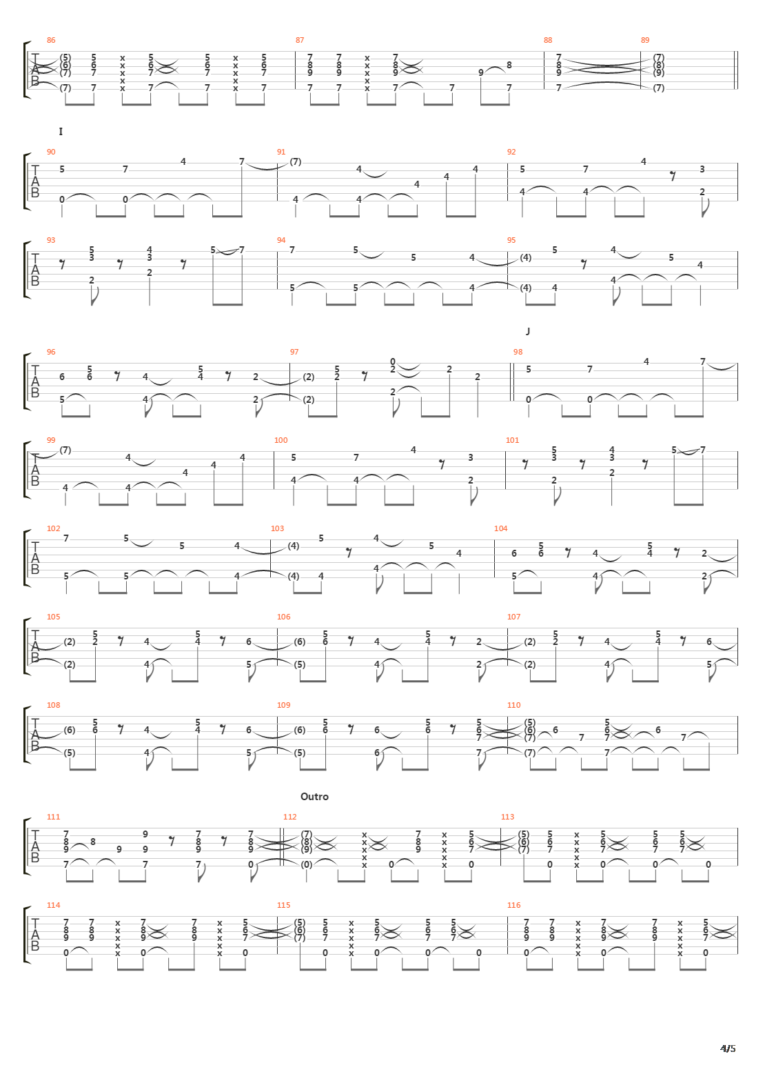 Orange吉他谱