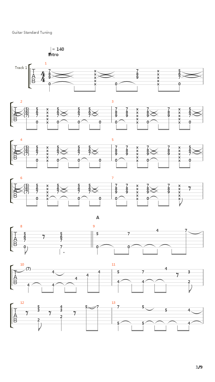 Orange吉他谱