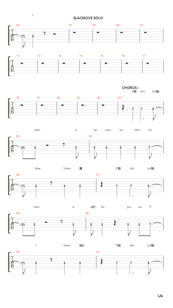 Par Dni吉他谱