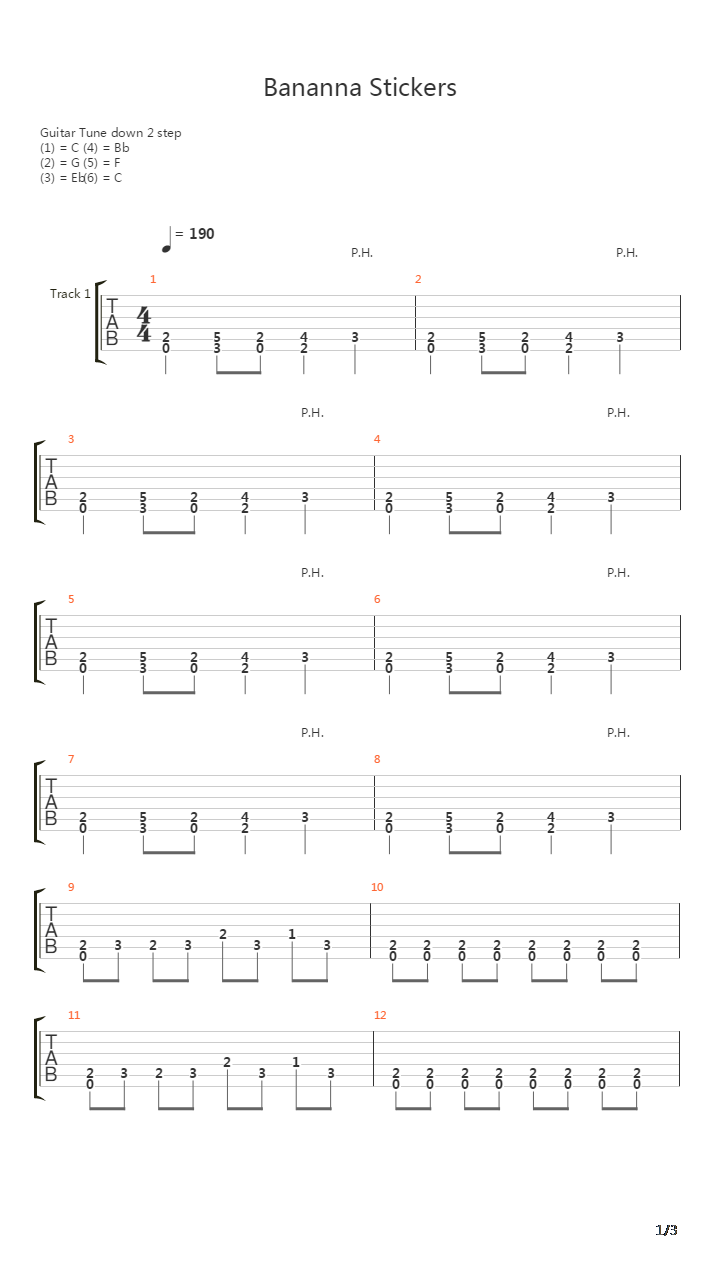 Banana Stickers吉他谱