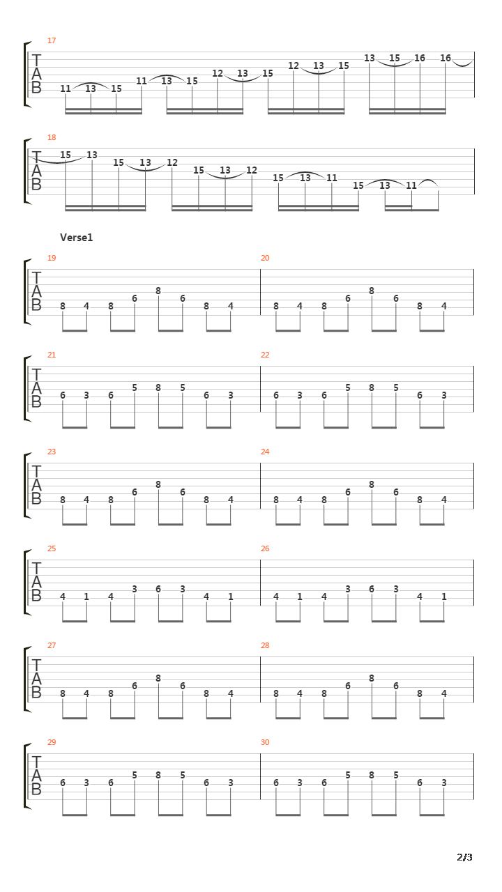 Blazing Star (Intro & Verse On 7 String Standard Tuning)吉他谱