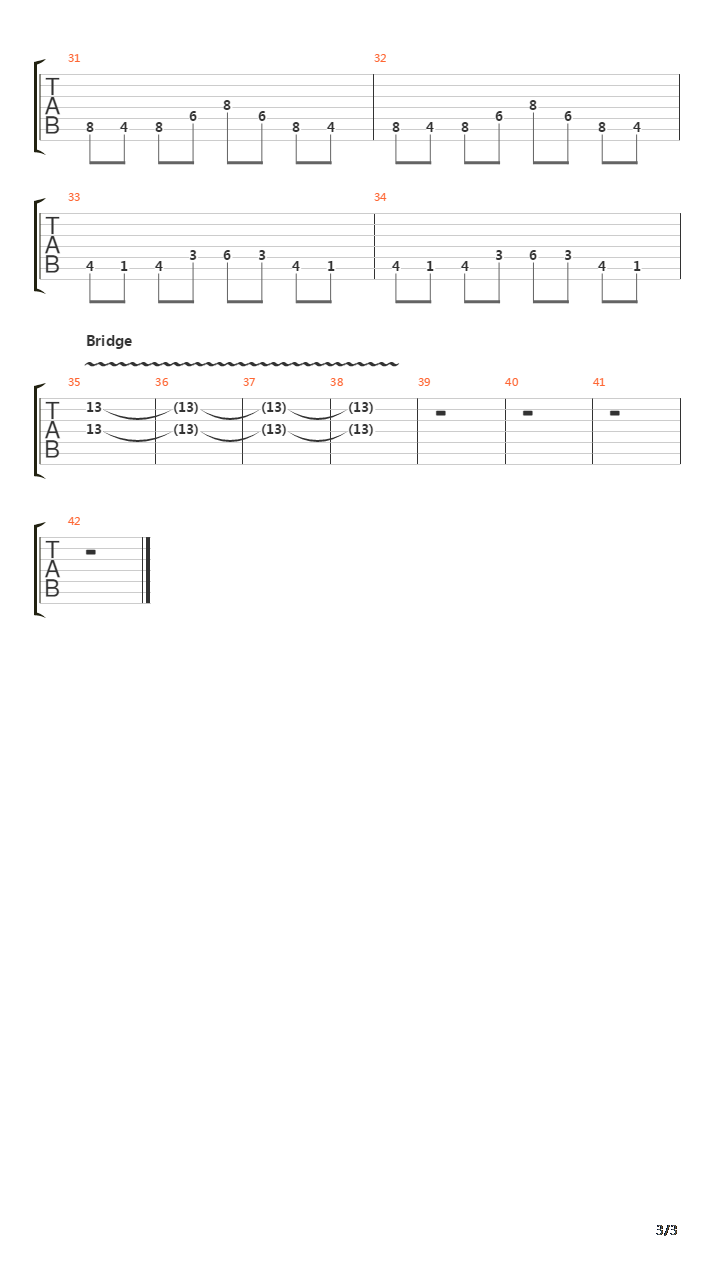 Blazing Star (Intro & Verse On 7 String Standard Tuning)吉他谱