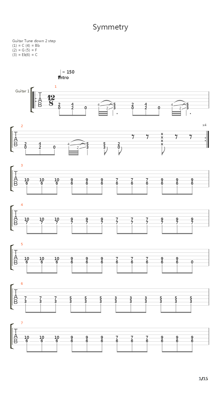 Symmetry吉他谱