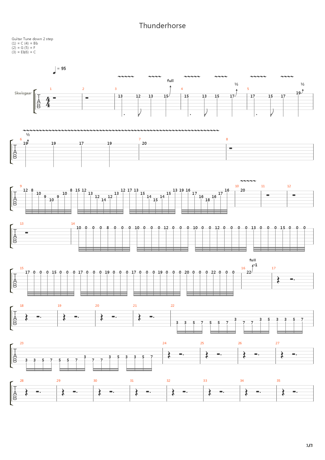 Thunderhorse (Remastered)吉他谱