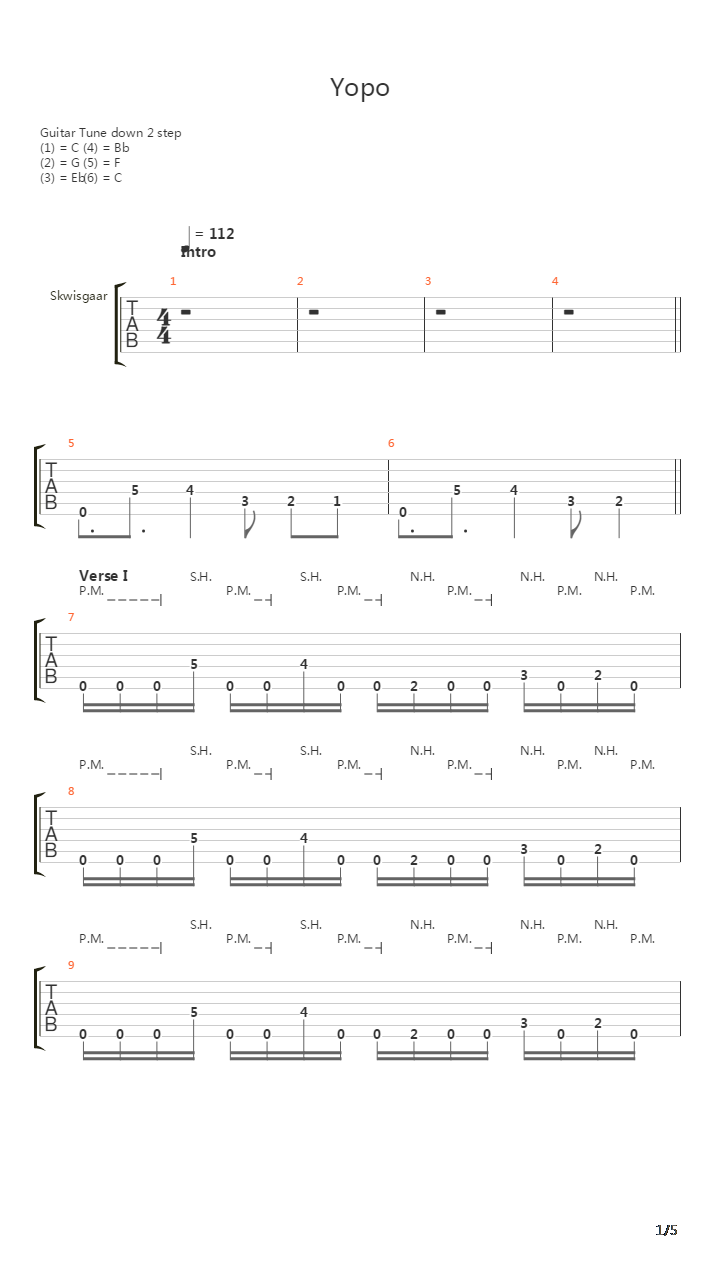 Yopo吉他谱