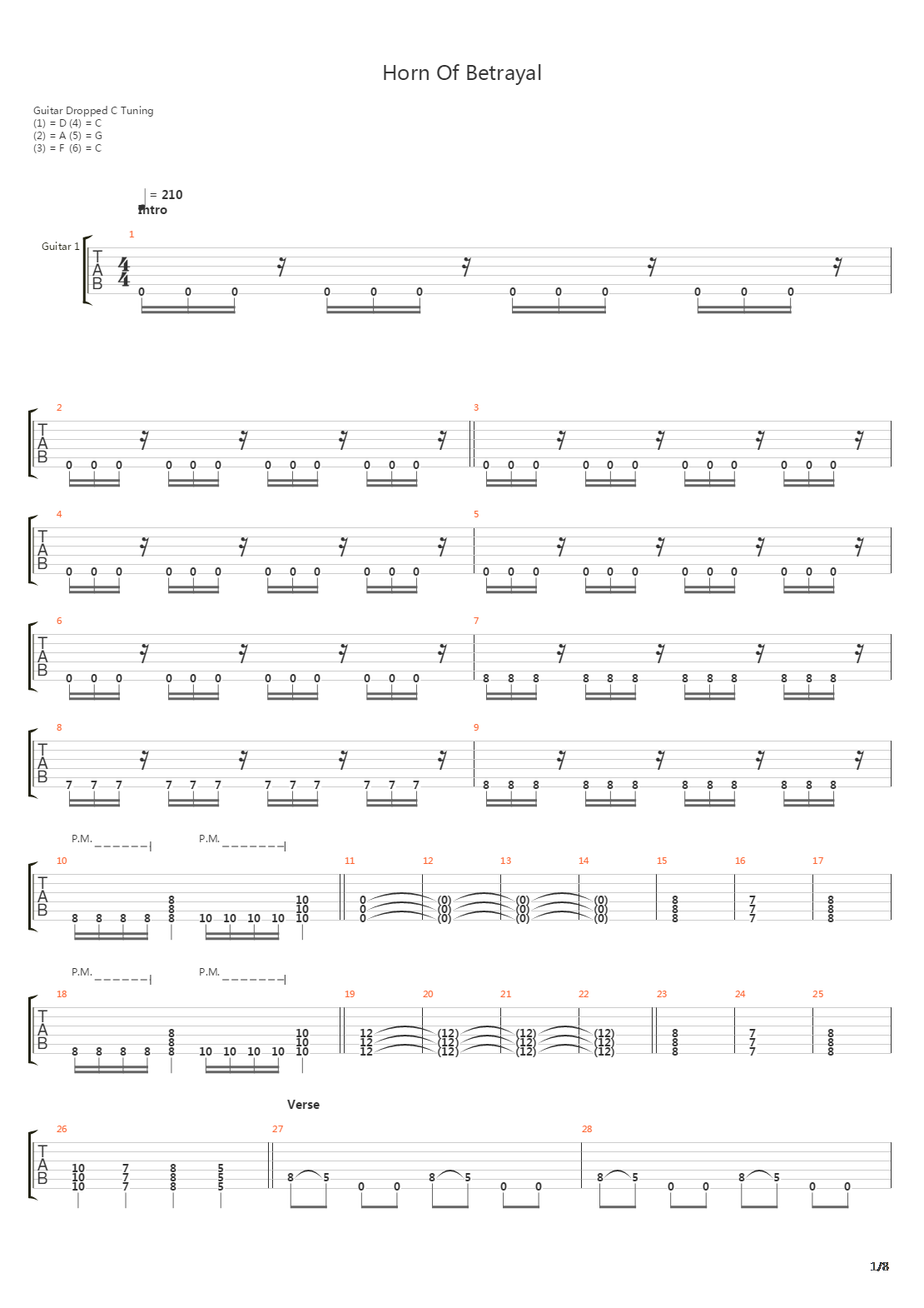 Horn Of Betrayal Version 2吉他谱