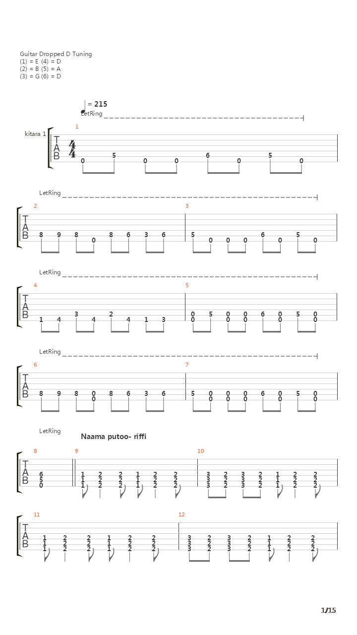 Pshychotic吉他谱