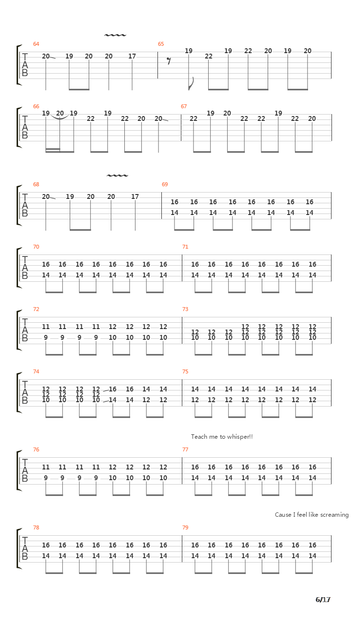 Teach Me To Whisper吉他谱