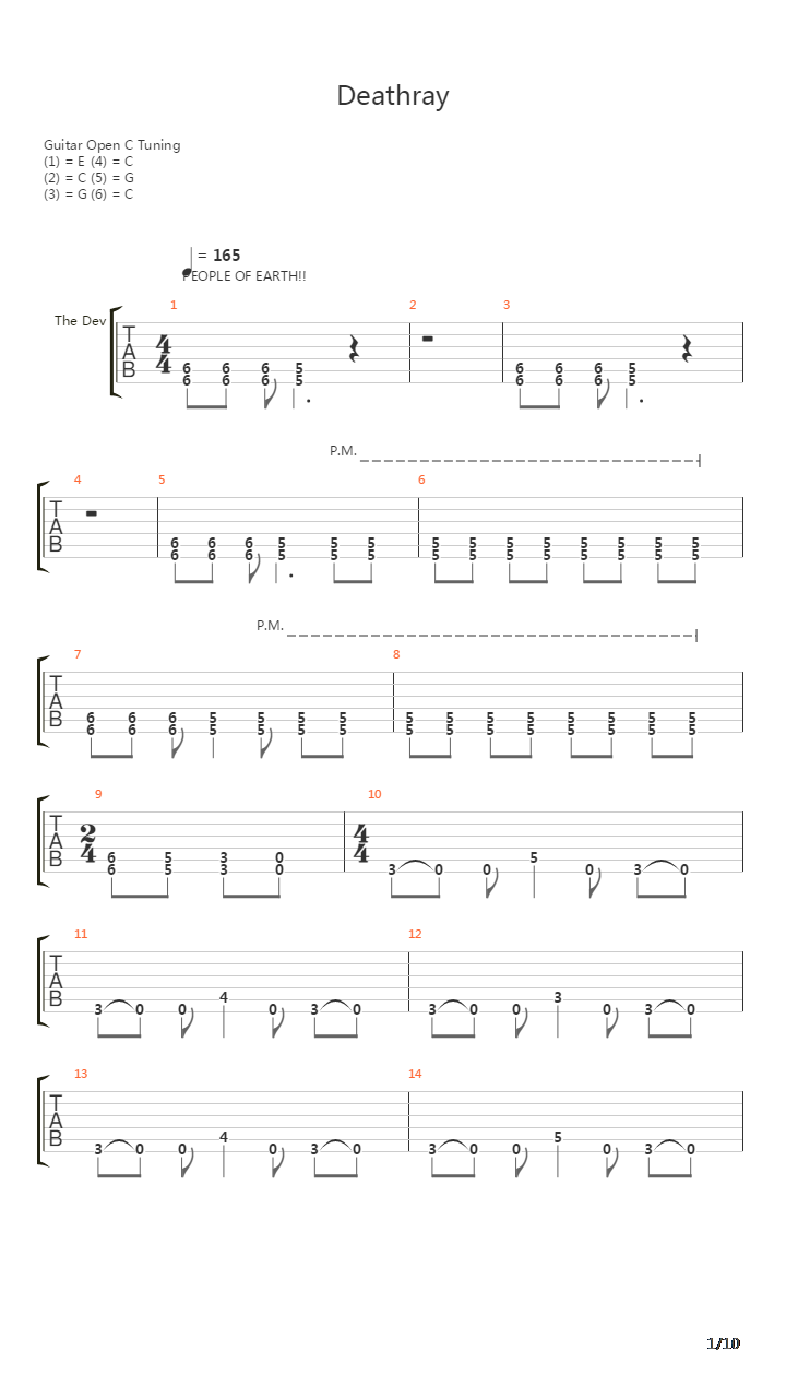 Deathray吉他谱