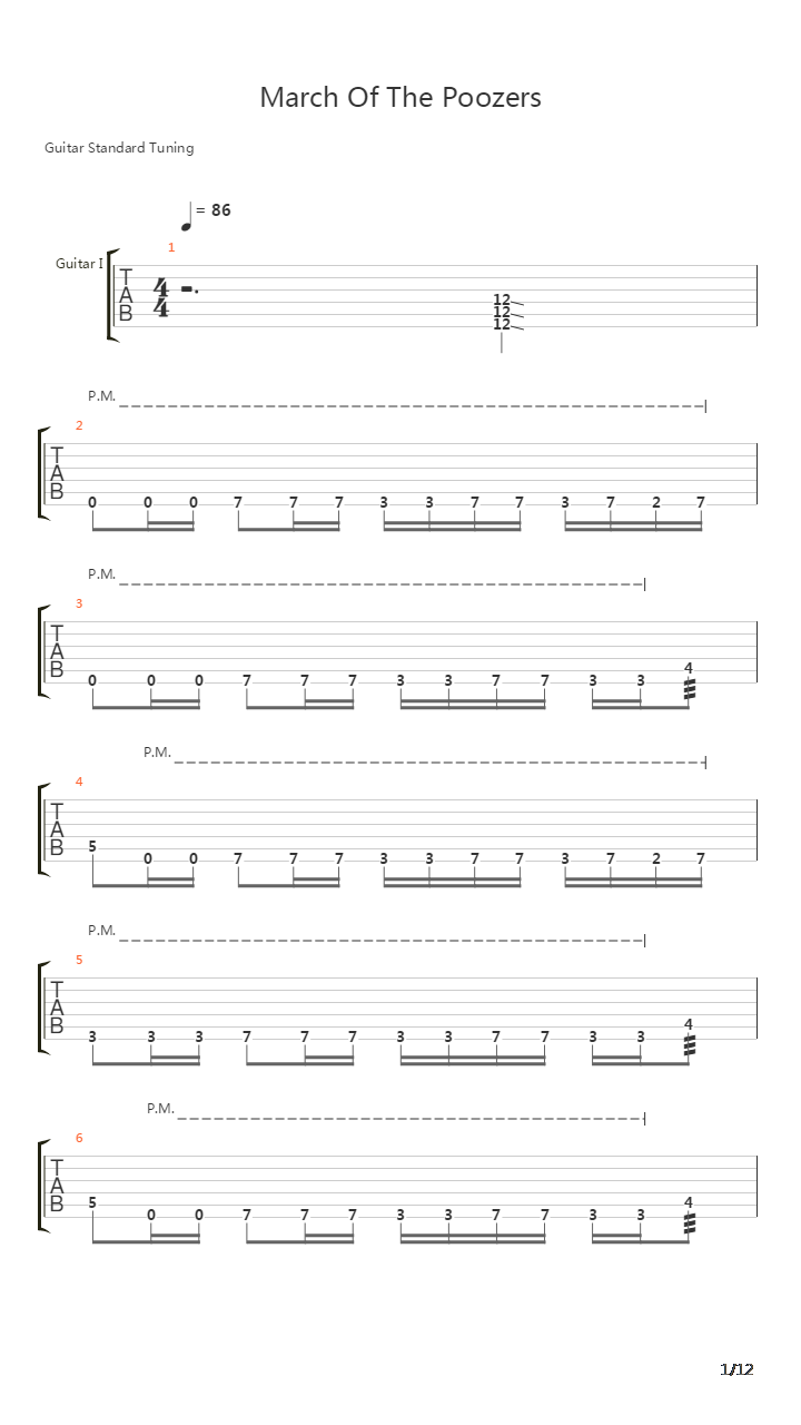 March Of The Poozers吉他谱