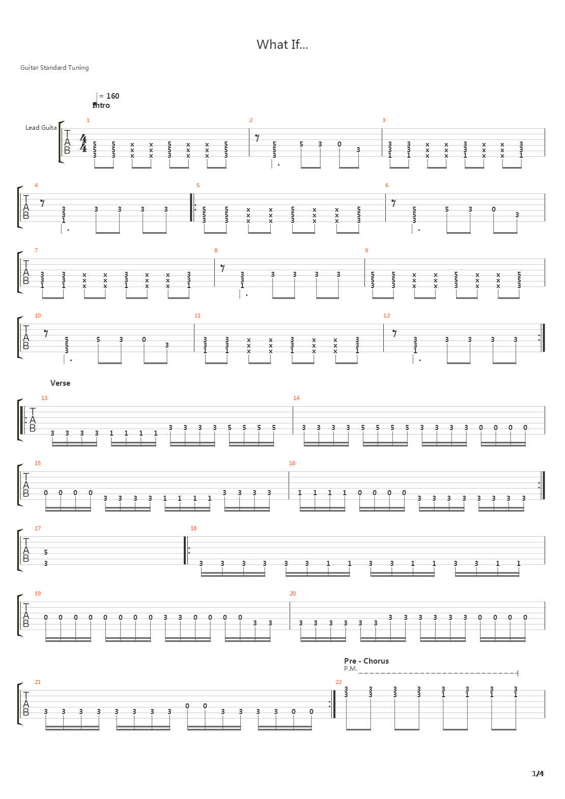 What If吉他谱