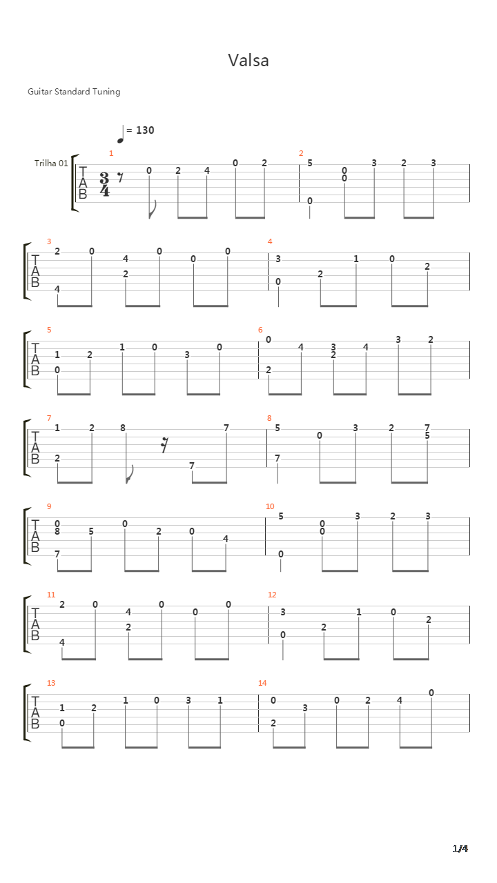 Valsa吉他谱