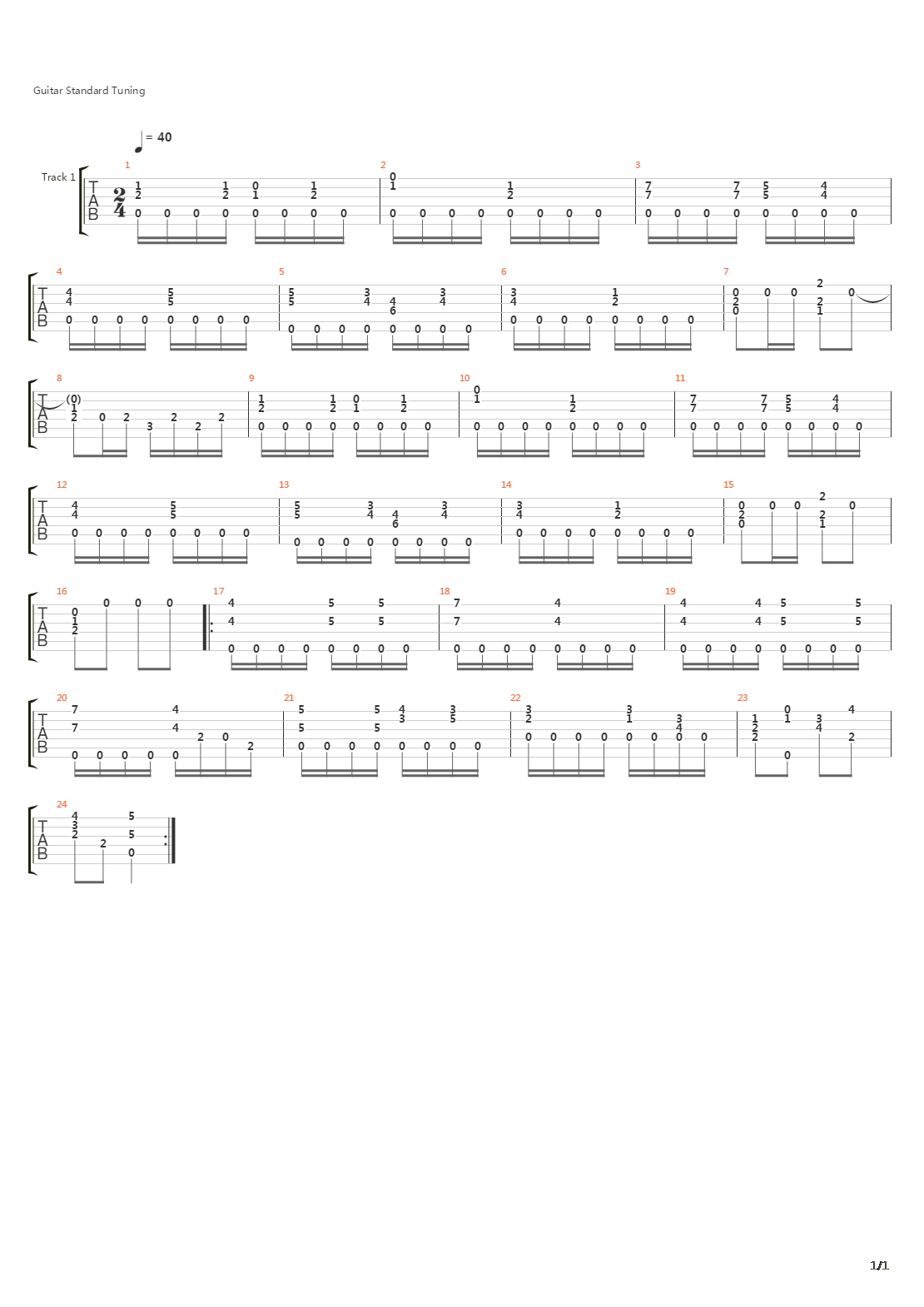 Andante 1吉他谱