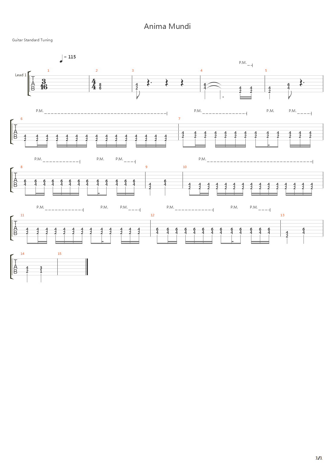 Anima Mundi吉他谱