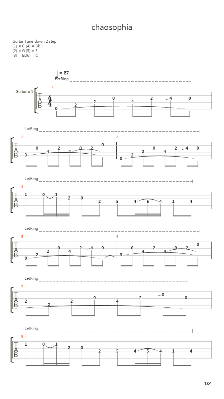 Chaosophia 2吉他谱
