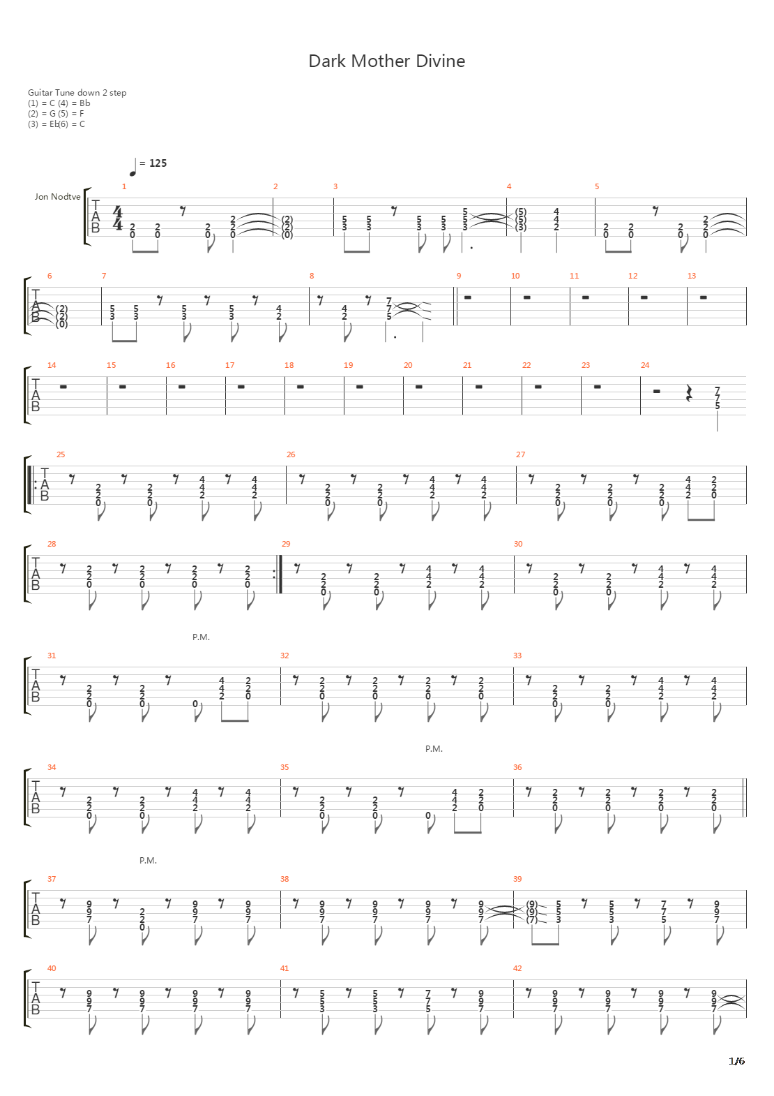 Dark Mother Divine吉他谱