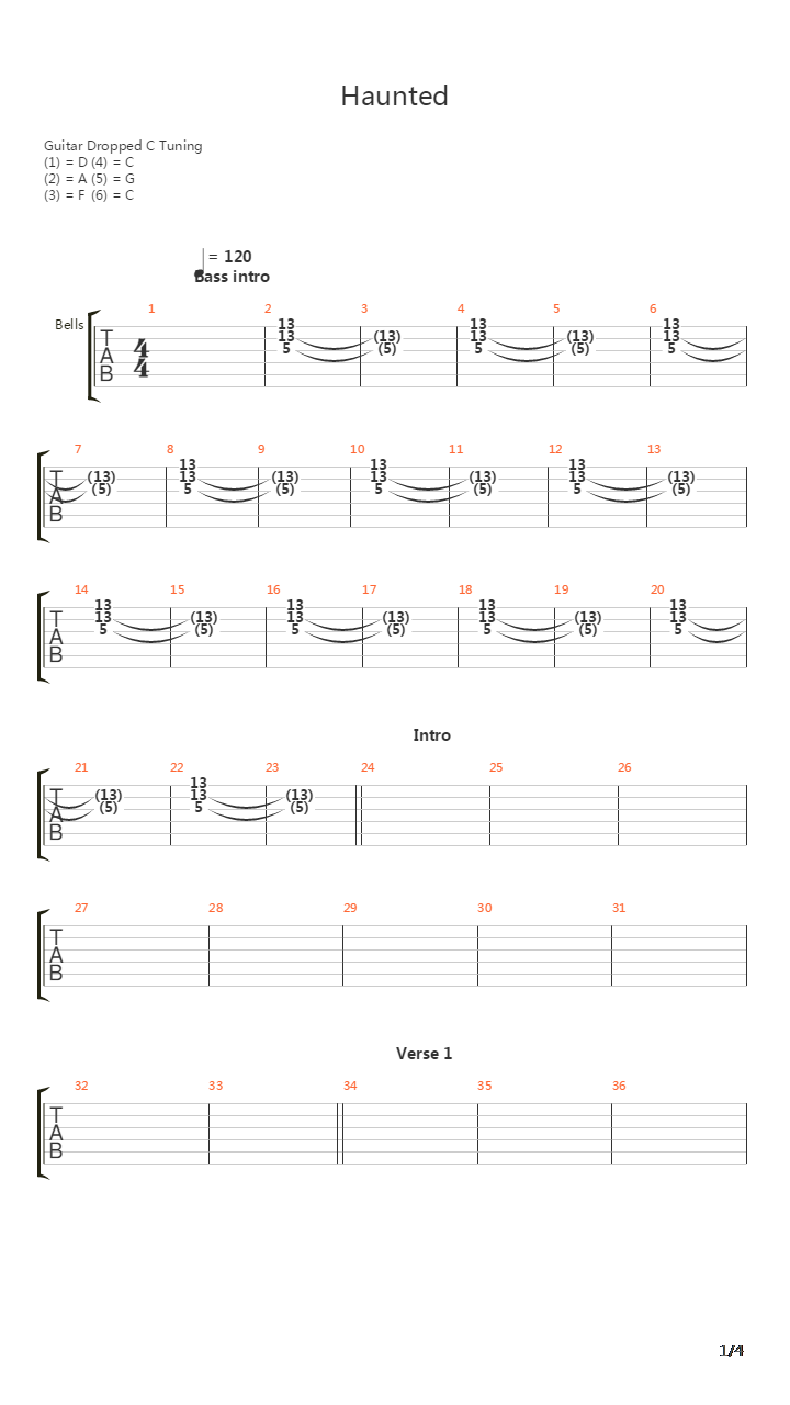 Haunted吉他谱