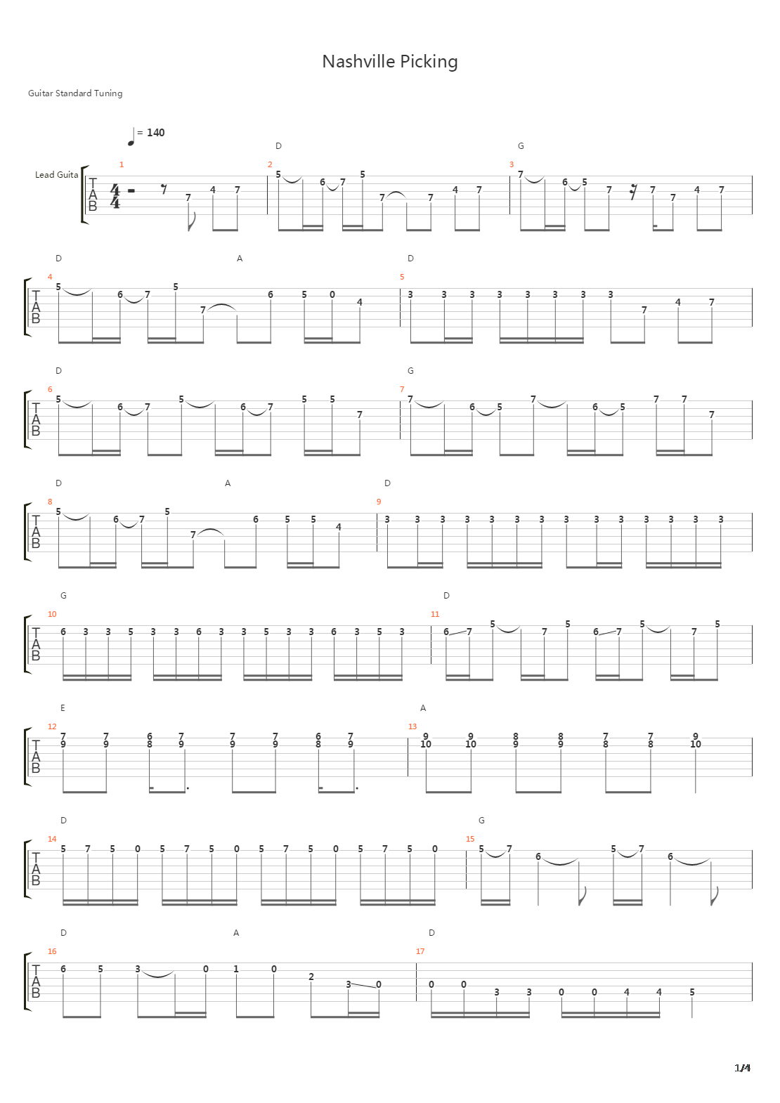 Nashville Picking吉他谱