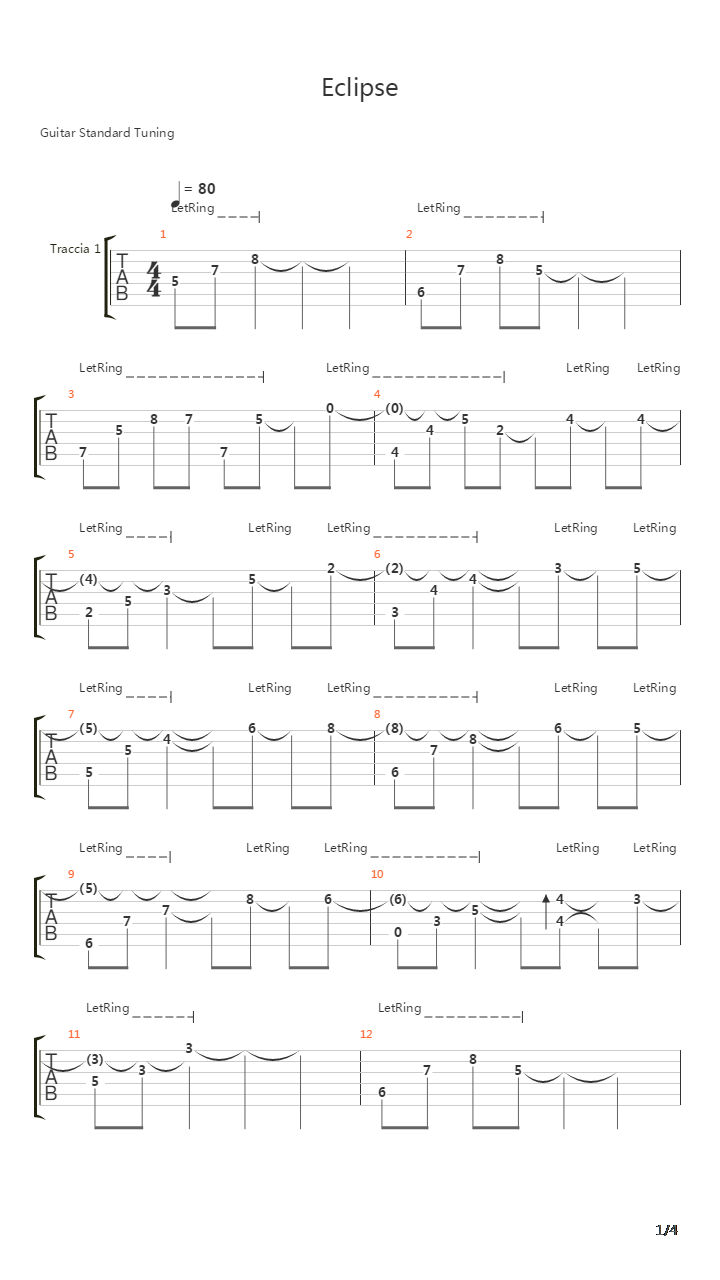 Eclipse吉他谱