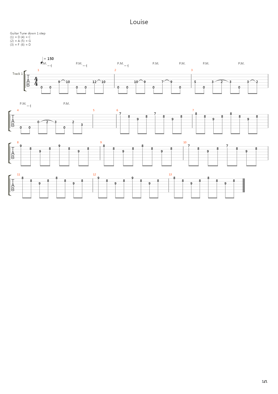 Louise吉他谱