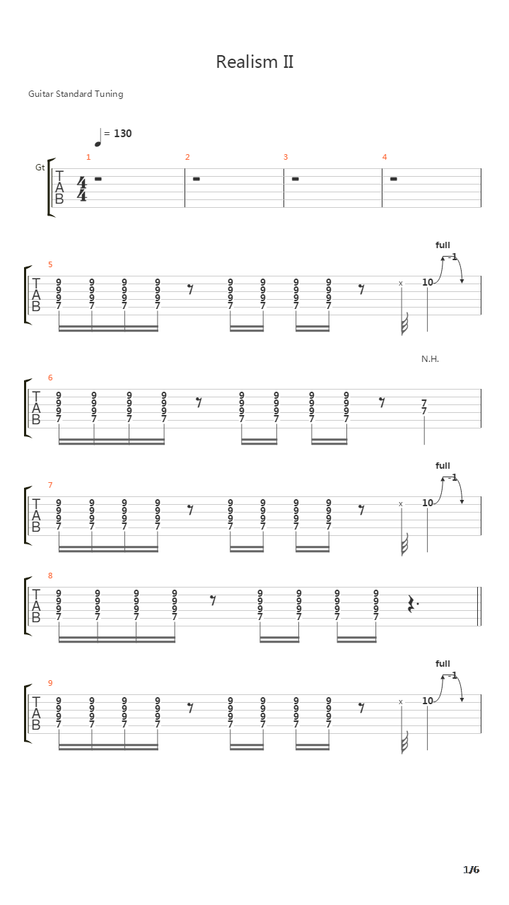 Realism II吉他谱