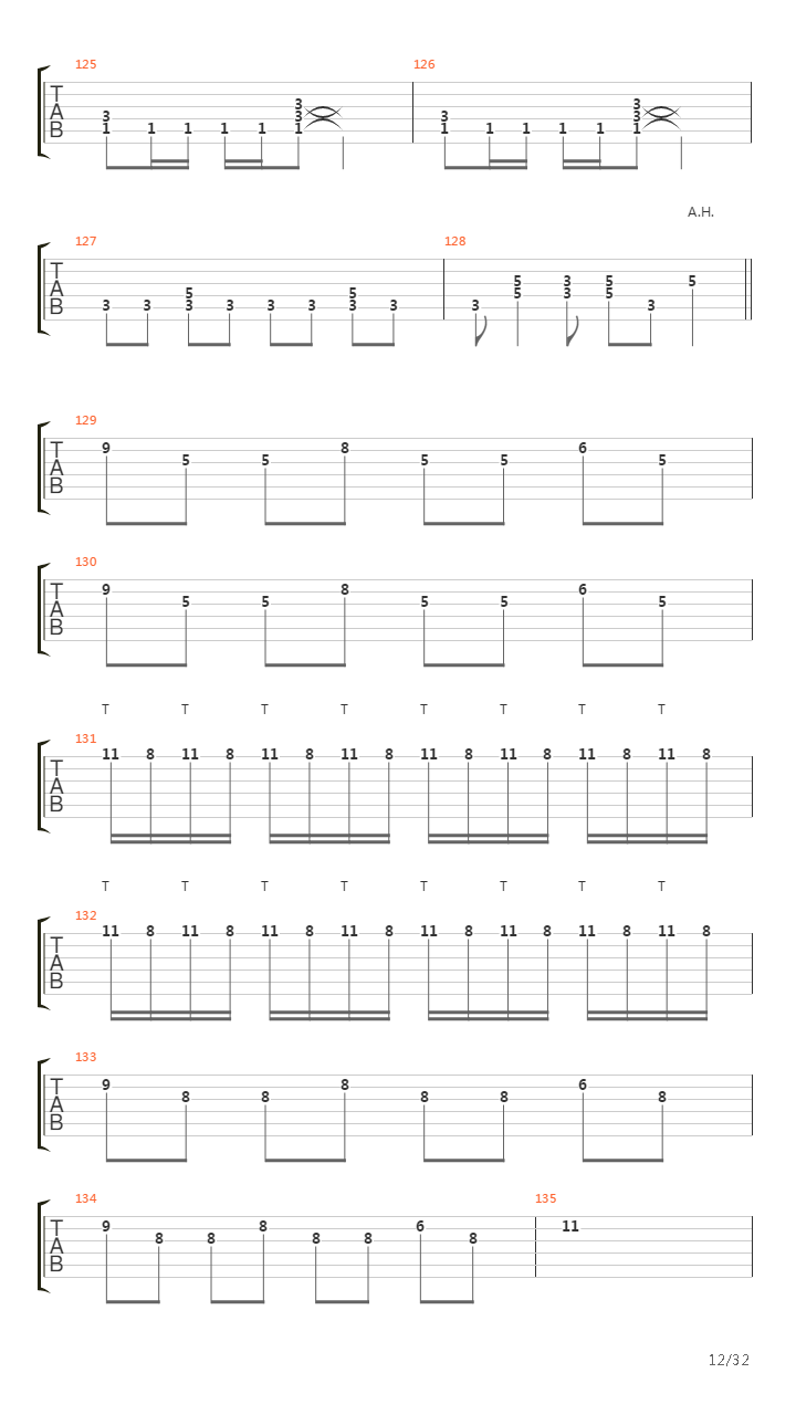 Through The Fire And Flames (One Guitar)吉他谱