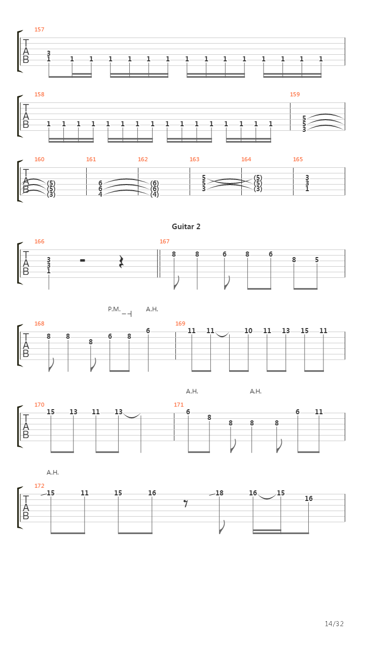 Through The Fire And Flames (One Guitar)吉他谱