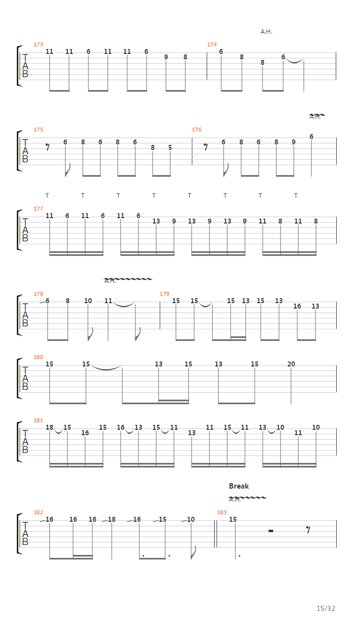 Through The Fire And Flames (One Guitar)吉他谱