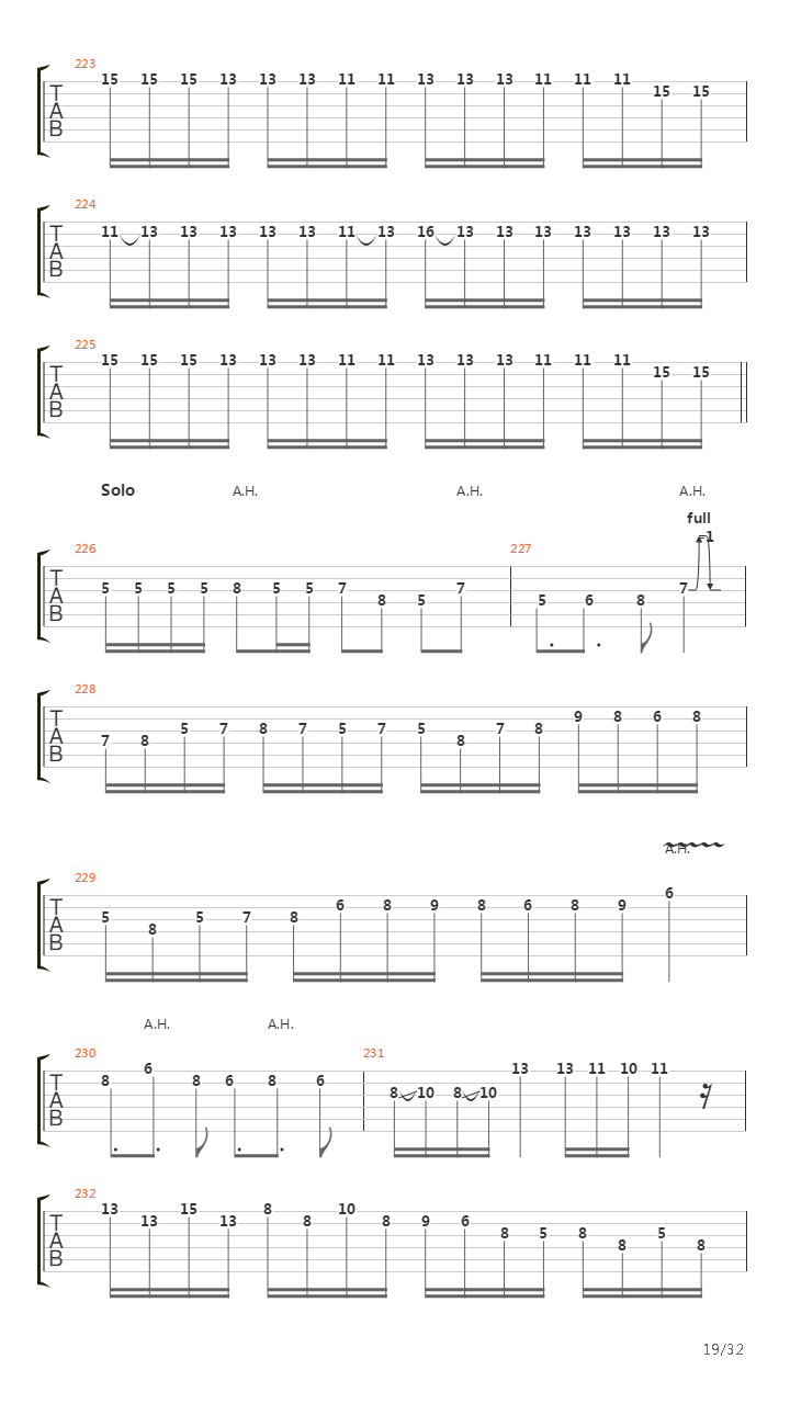 Through The Fire And Flames (One Guitar)吉他谱